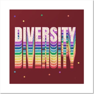 Diversity Rainbow Colors - LGBTQ Pride Month Posters and Art